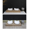 Dog Feeder Bowl Pet Bowl With Wooden Holder